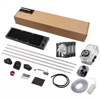 Šķidruma dzesēšanas komplekts Phanteks EZ-Fit 360 D30-Kit 12 cm Melns Caurspīdīgs