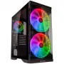 SILENOS PRO melnā versija ar ARGB ventilatoru un rūdītu stiklu