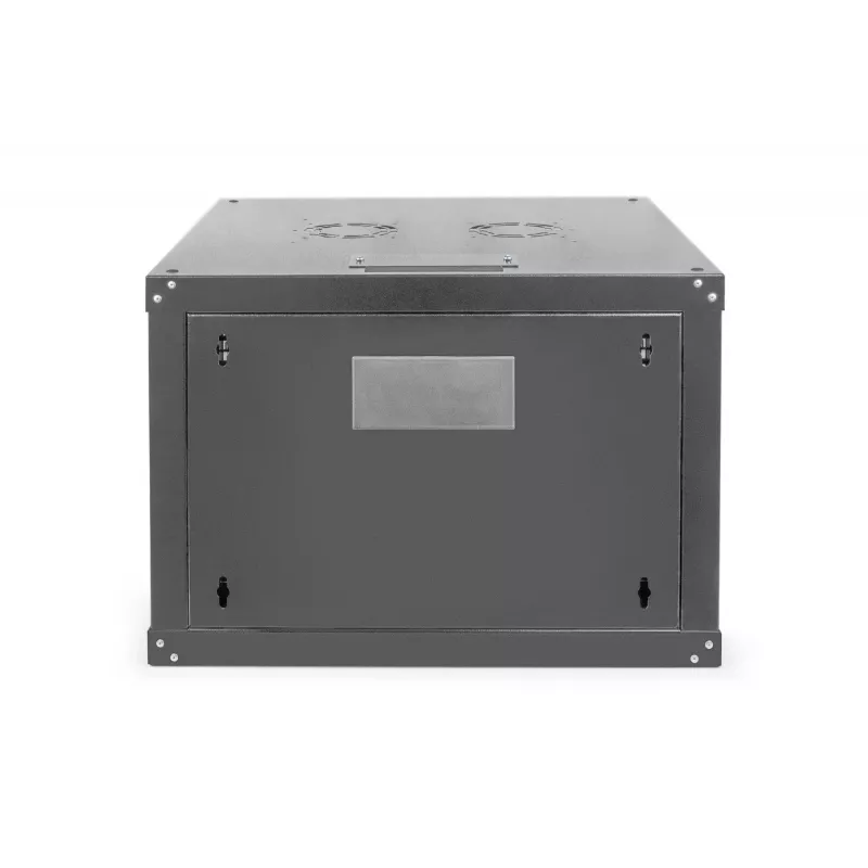 Profesionāls sienas skapis Unique Serie - 600x600 mm (PxD), IT skapis melns, 7 augstuma vienības