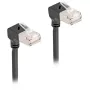 DeLOCK RJ45 tīkla kabelis Cat.6A S/FTP Slim 90° uz leju 2 m melns