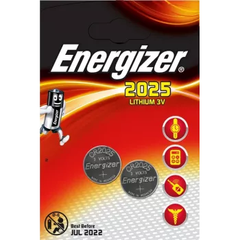 Energizer CR2025 - Litija baterija - Monētas elements - 3 V - 2.5 mm - 20 mm - 2.5 g (637988)
