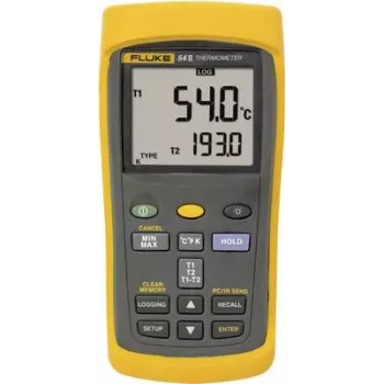 Fluke 54 II B termometrs - °C - Melns - Dzeltens - AA - 1000 h - -10 - 50 °C - -40 - 60 °C (3821081)