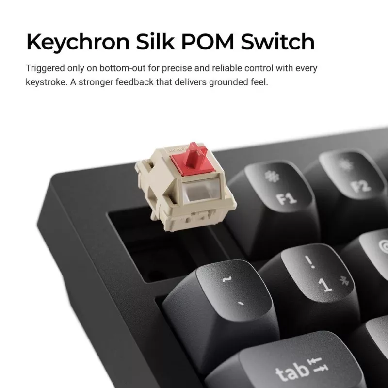 Mehāniskā tastatūra Keychron V3 Ultra 8K — vads & Bluetooth, QWERTY izkārtojums, RGB LED, melna