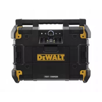 Pārnēsājams radio DeWalt DWST1-81078-QW — AM/FM digitālais uztvērējs, LED displejs, 4 skaļruņi, AC/DC barošana, USB ports, AUX izeja