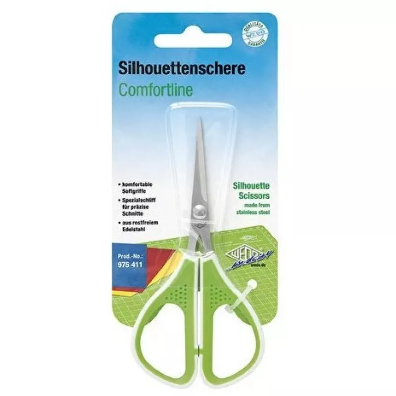 Šķēres WEDO 975 411 universālas taisngriezuma vienas malas 114 mm, zaļi/balts