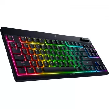 Razer BlackWidow V4 Low-Profile Tenkeyless HyperSpeed bezvadu tastatūra (US, melna, Yellow slēdži)
