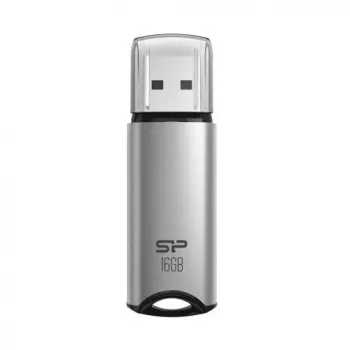 Silicon Power Marvel Series M02 USB zibatmiņa, 16 GB, USB 3.2 Gen 1, sudraba