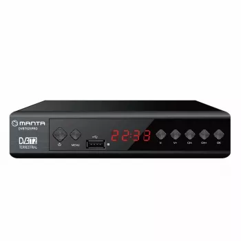 Ciparu TV uztvērējs MANTA DVBT025PRO DVB-T2 Full HD atbalsts USB ierakstīšanai