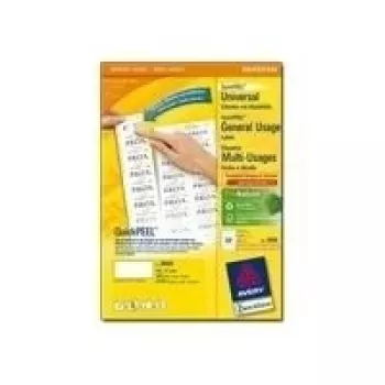 AVERY Zweckform QuickPEEL Universālās etiķetes, 48 x 21 mm, baltas, ar pilnu apmali, ProNature – FSC sertificētas (3650)