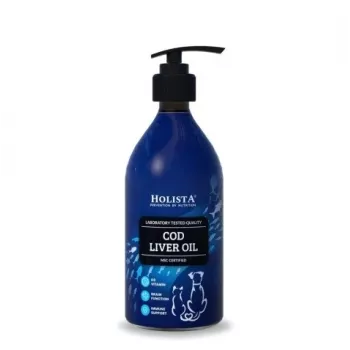 HOLISTA Šķidra mencu aknu eļļa 500 ml — dabīgs omega-3 un vitamīnu A, D avots