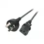 EFB-Elektronik barošanas vads Ķīna - C13 180°, melns, 1,8 m, 3 x 0,75 mm²