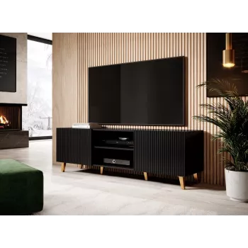 Cama RTV skapis PAFOS 150x42x52 melns matēts