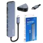 USB Type-C centrmezgls SAVIO AK-82 ar HDMI, MicroSD, USB 3.2 Gen1, PD caurlaidi, 4K@30Hz, 5000 Mbit/s, melns