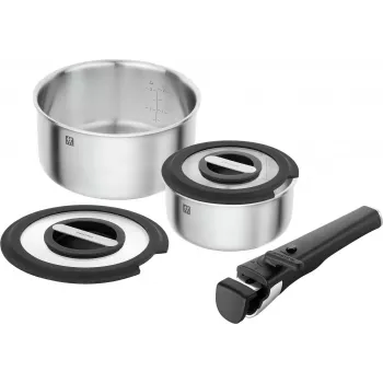 ZWILLING Unlock 5-daļīgs katlu komplekts, 18/10 nerūsējošais tērauds, modelis 1034435