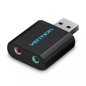 Vention USB ārējā skaņas karte Black Metal Type