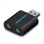 Vention USB ārējā skaņas karte Black Metal Type