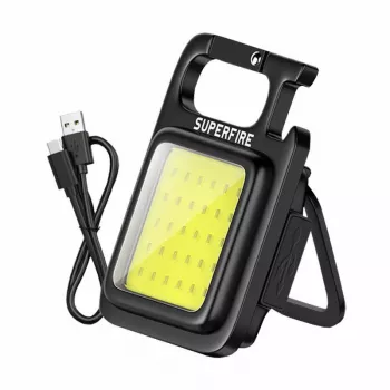 Lukturis Superfire MX16 — 600 lm, iebūvēts 500 mAh akumulators, USB-C lādēšana