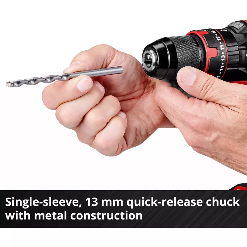 Einhell TE-CD 18/44 Li-I bezvadu urbjmašīna 24000 RPM 1.59 kg Melna, Sarkana