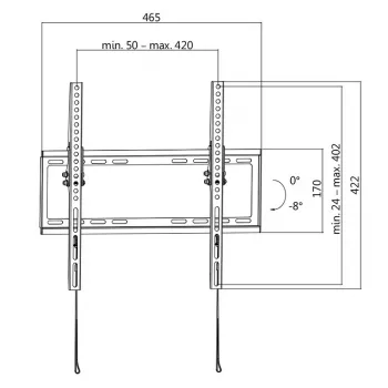LogiLink BP0010 TV stiprinājums/stends 139,7 cm (55 collas) Melns