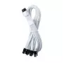 CableMod C-Series Pro ModMesh 16 kontaktu uz 4×8 kontaktu aptīts kabelis Corsair Type 3/4 barošanas blokiem, 60 cm, balts
