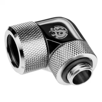 BitsPower BP-E90RMLA16 caurule datora šķidruma dzesēšanas sistēmai, misiņš, 16 mm diametrs, sudraba