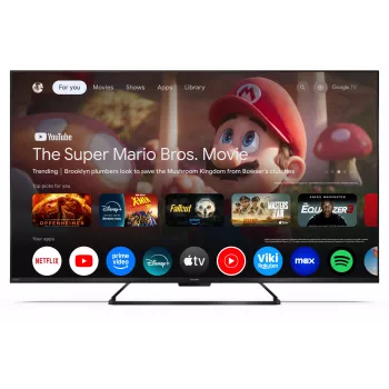 Sharp 55HR7265E 55 collu 4K Smart TV ar Google TV, melns, Enerģijas klase F