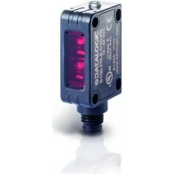 Fotoelektriskais sensors Datalogic S100-PR-2-D00-PK, melns plastmasas korpuss, IP67, 12×20×32 mm