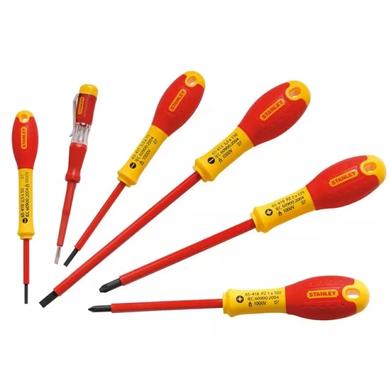 Izolēts skrūvgriežu komplekts Slotted Pozi Stanley FATMAX 0-65-443