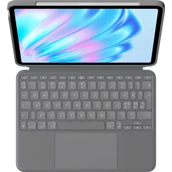 Klaviatūras maciņš Logitech Combo Touch QWERTY dāņu, somu, norvēģu, zviedru Smart Connector pelēks