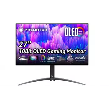 Acer X27U X1 dators monitors 67,3 cm (26,5 inch) 2560 x 1440 pikseļi Wide Quad HD OLED Melns