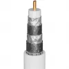 Goobay SAT antennas kabelis (135 dB tips), 4x ekranēts, 5 m, balts - zeltīts, F-spraudnis > F-spraudnis (70644)