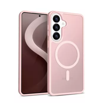 Crong Hybrid Matte Magnetic vāciņš Samsung Galaxy S26 — TPU/PC, rozā