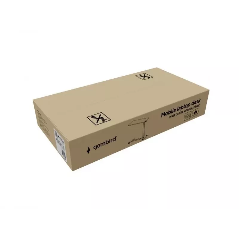 Taisns datora galds Gembird TVS-DESK-02-BK Melns skaidu plātne