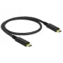USB kabelis DeLOCK 83042 USB 3.2 Gen 2 0.5m USB C Melns