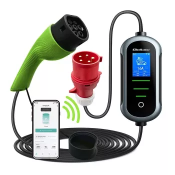 Elektroauto lādētājs QOLTEC 22 kW 400 V WiFi (TUYA) ar 7 m kabeli