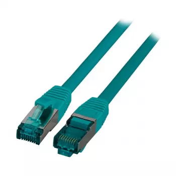EFB-Elektronik RJ45 savienojuma kabelis Cat.6A S/FTP LSZH Zaļš 0,15m