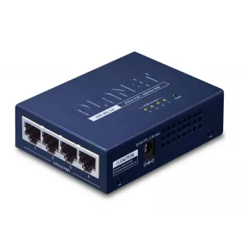 PLANET HPOE-460 4-portu Gigabit PoE barošanas injektors (802.3af/at, 120 W)