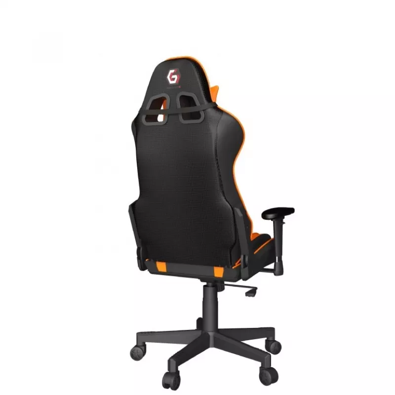 Spēļu krēsls GEMBIRD GC-SCORPION-04X melns-oranžs ergonomisks, regulējams, ar augstu atzveltni