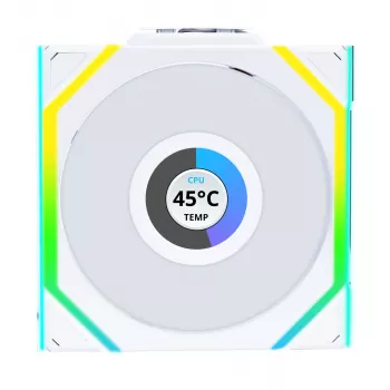Lian Li UNI FAN SL Wireless LCD 120 12 cm Balts 31 dB 51.45 cfm
