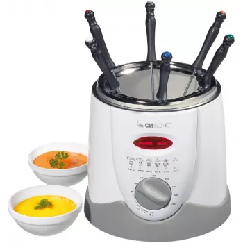 Clatronic FFR 2916 Vienkāršs 1 L Brīvi stāvošs 900 W Fritieris Pelēks, Balts