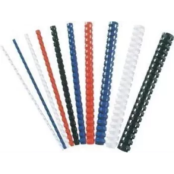 Fellowes plastmasas iesiešanas ķemme, 16 mm, 21 gredzeni, A4, 120 loksnes, melna, 25 gab. (53323)