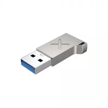 USB-A tipa dzimuma mainītājs Unitek A1034NI, sudrabs, USB 2.0/3.2 Gen1, līdz 5 Gbit/s, cinka korpuss, 36×16.7×5.7 mm