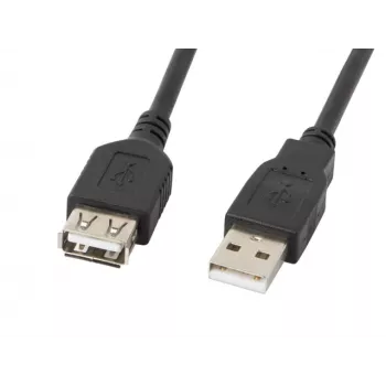 Lanberg CA-USBE-10CC-0050-BK USB pagarinātājkabelis 5 m USB 2.0 USB A melns