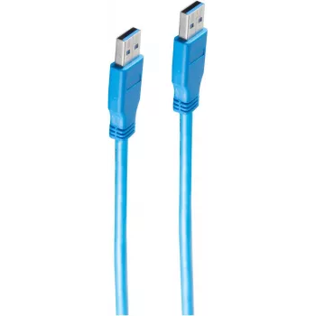 USB kabelis ShiverPeaks BS77035-1 5m USB 3.2 Gen 1 Zils