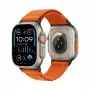 Nomaiņas siksniņa GUAN Premium Plus Apple Watch — Oranža/Melna — 42/44/45/46/49 mm