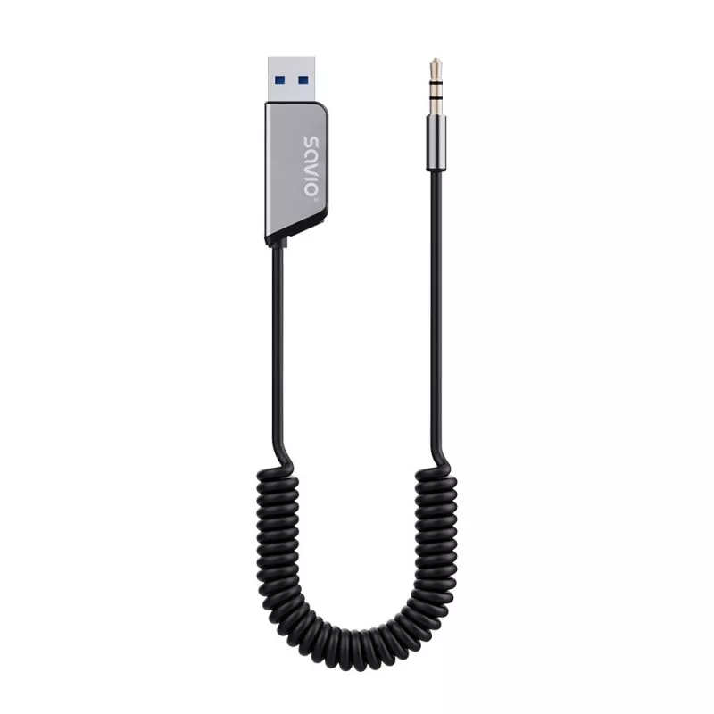 Savio TR-16 Bluetooth raidītājs AUX adapteris ar brīvroku funkciju, Bluetooth 5.3, Google Assistant/Siri