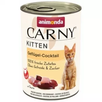 Slapjā barība kaķēniem animonda Carny Kitten Cocktail ar putnu gaļu 400 g skārdenē