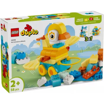 LEGO DUPLO 3-in-1 Dzīvnieki uz Riteņiem 10448 — 58 gab., 2+ gadi