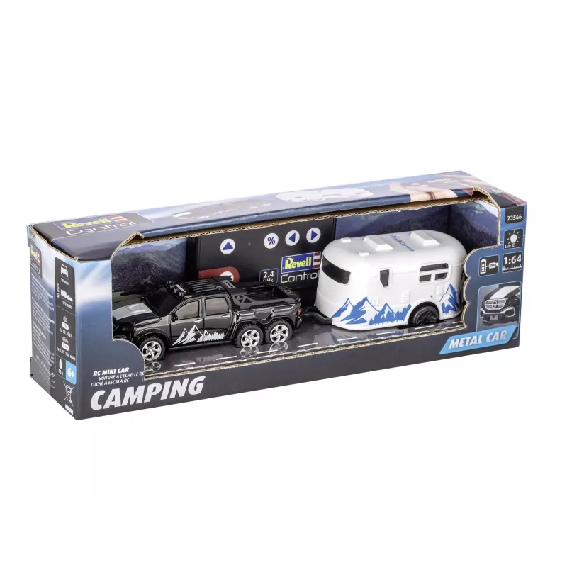 RC auto ar kemperi REVELL 23566 — miniatūrs ar tālvadību, bateriju darbināms rotaļu modelis