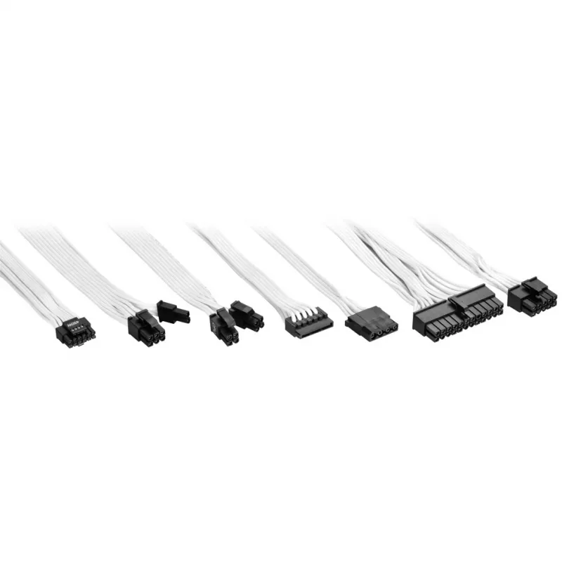 Sharkoon Rebel P20 750 White 1x 12 kontaktu augstas jaudas savienotājs 4x PCIe kabeļu pārvaldība - PC/servera barošanas bloks